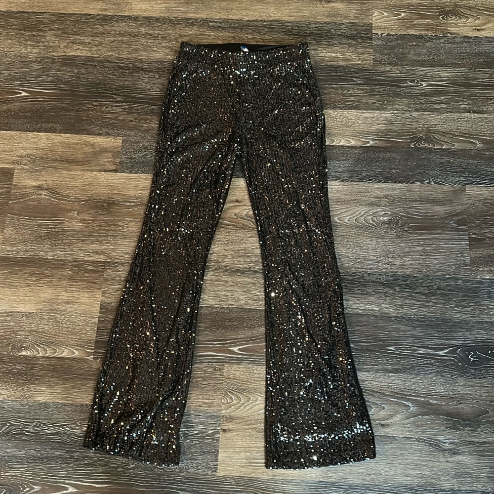 Old Navy High Waisted Sequin Flare Pants